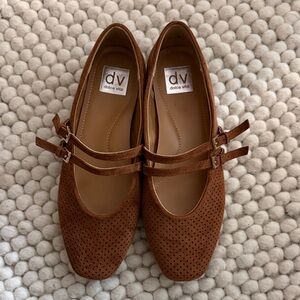 Dolce Vita Aretha Mary Janes Brown Suede Double-Strap